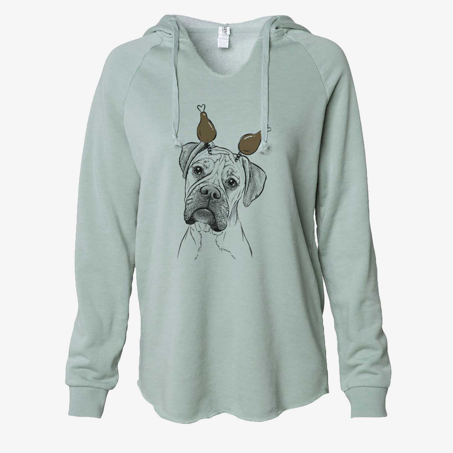 Thanksgiving Reuby the Boxer - Cali Wave Hooded Sweatshirt