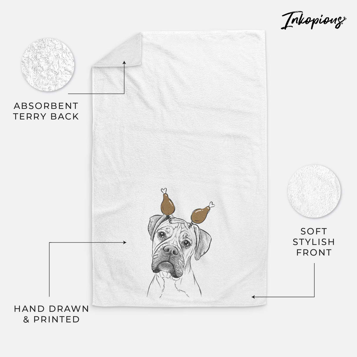 Reuby the Boxer Decorative Hand Towel