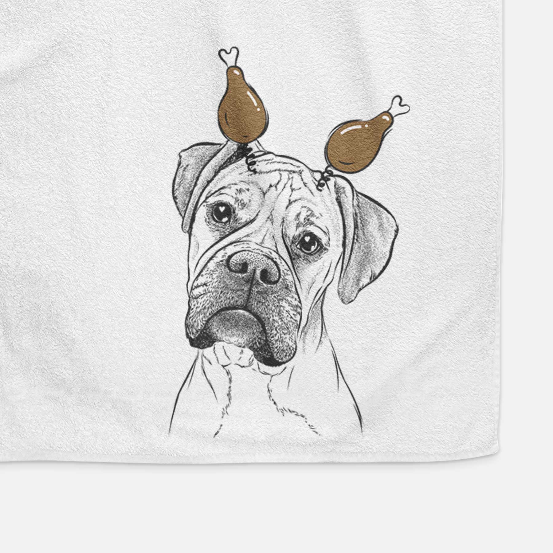 Reuby the Boxer Decorative Hand Towel