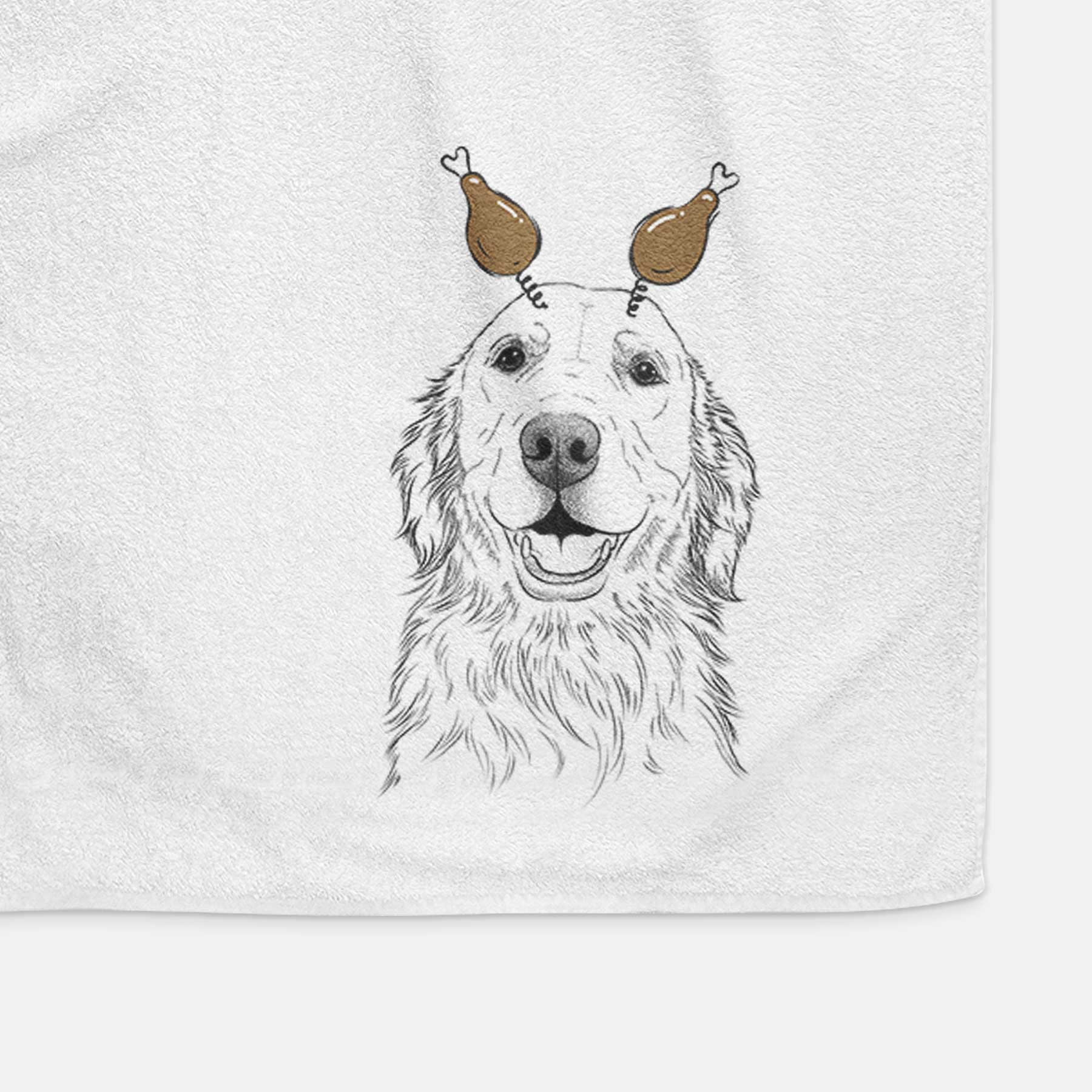 Ridge the Golden Retriever Decorative Hand Towel