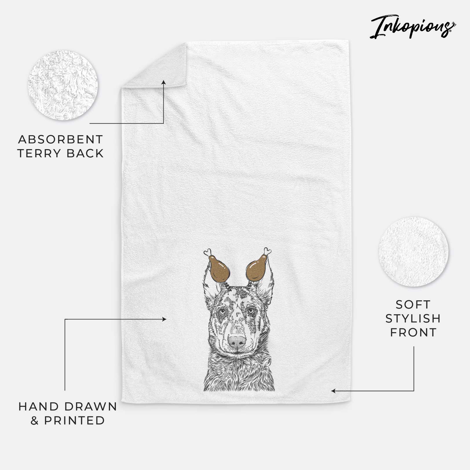 Riggs the Beauceron Decorative Hand Towel