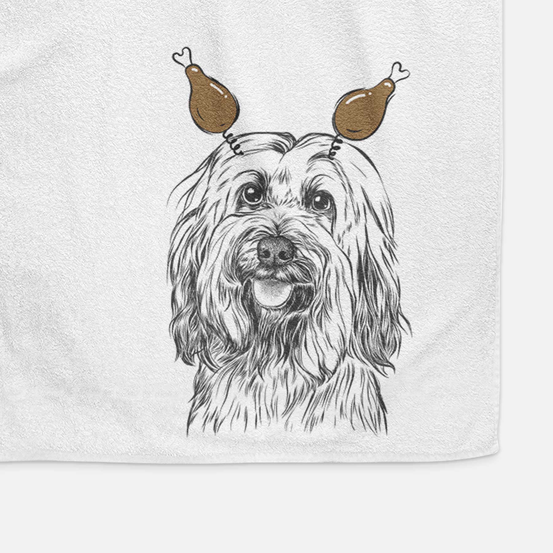 Rime the Tibetan Terrier Decorative Hand Towel