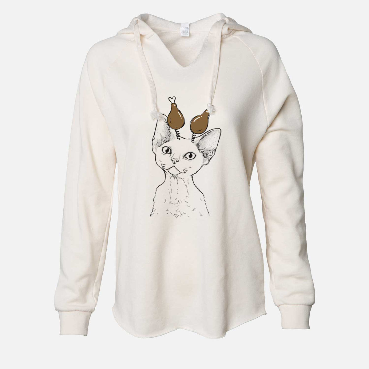 Thanksgiving Ripley the Devon Rex Cat - Cali Wave Hooded Sweatshirt