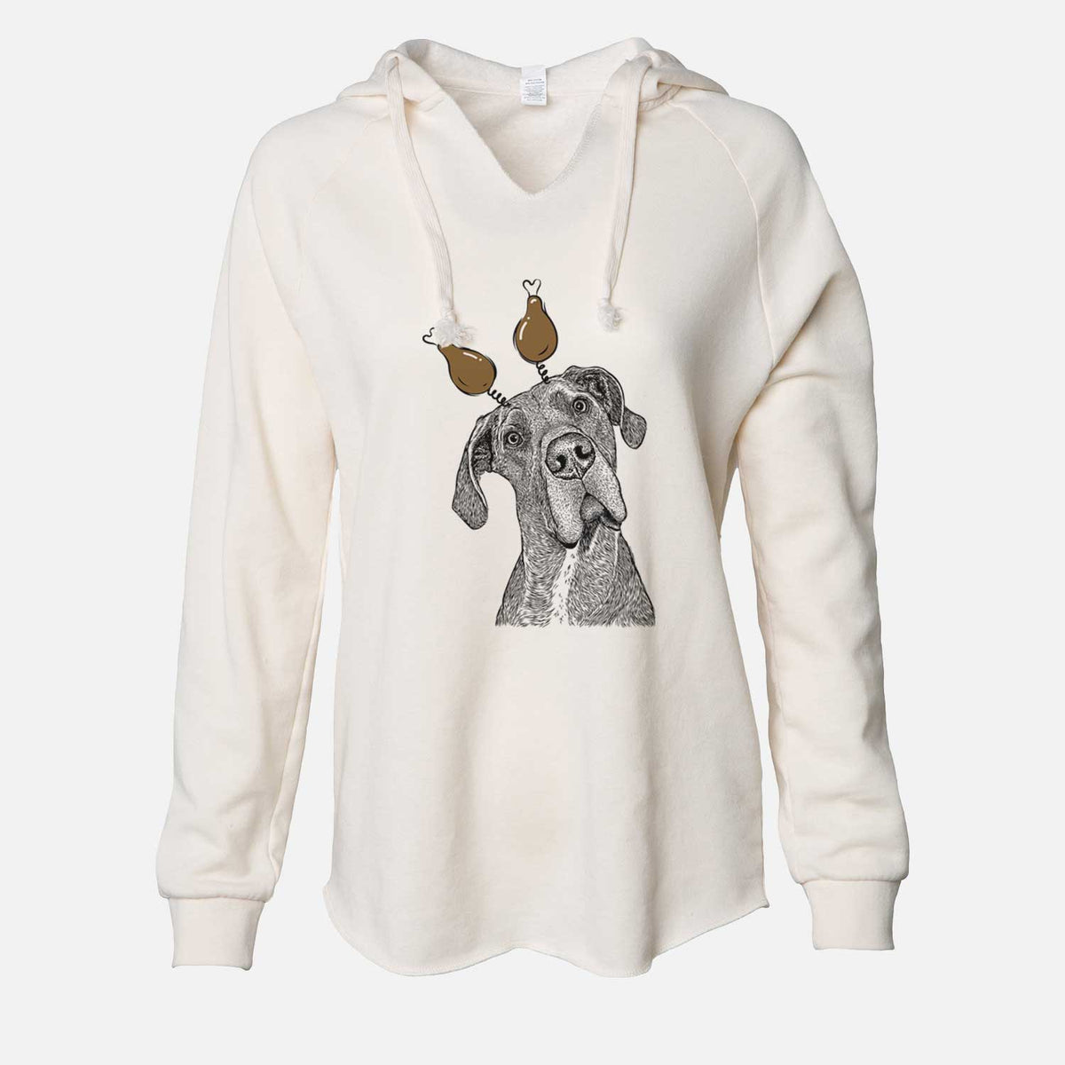 Thanksgiving River the Great Dane - Cali Wave Hooded Sweatshirt