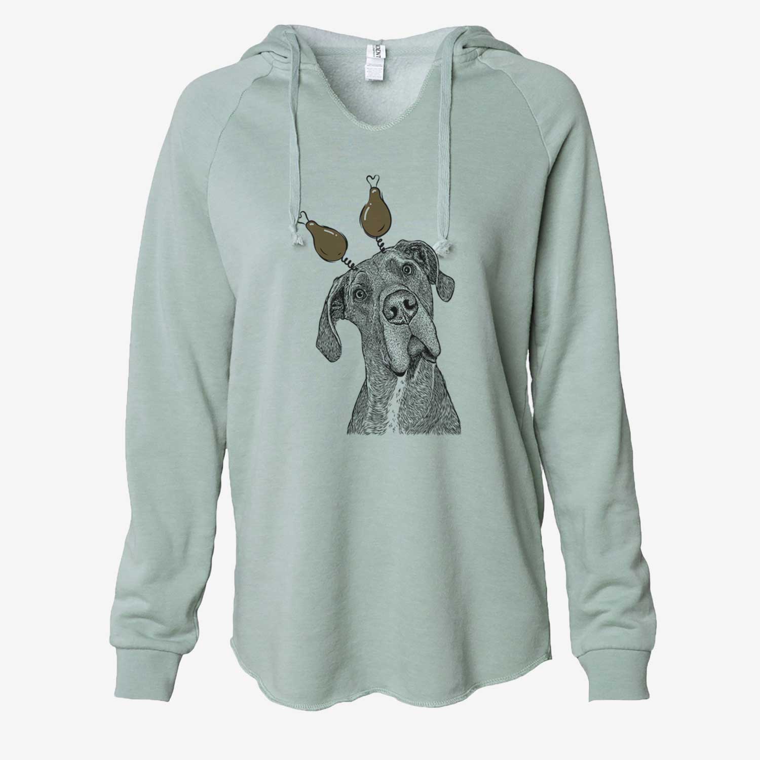 Thanksgiving River the Great Dane - Cali Wave Hooded Sweatshirt