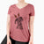 Thanksgiving River the Great Dane - Women's V-neck Shirt