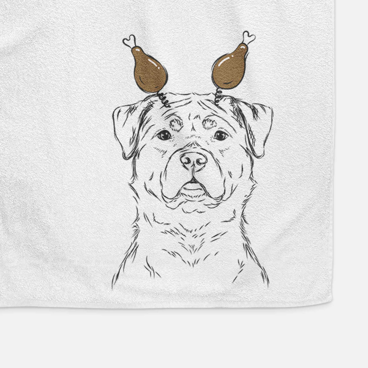 Rocky the Rottweiler Decorative Hand Towel