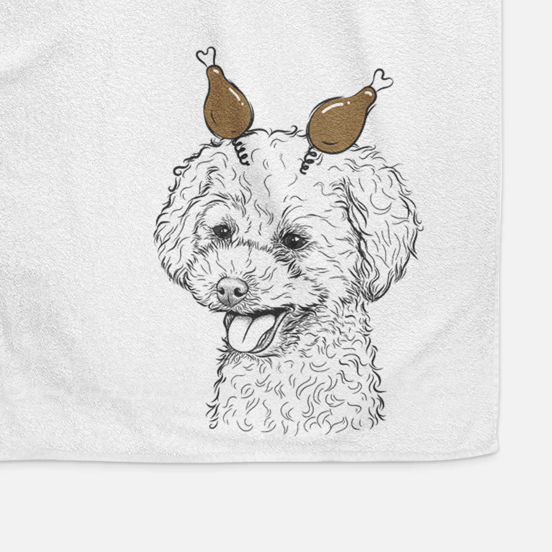 Rocky the Teacup Poodle Decorative Hand Towel