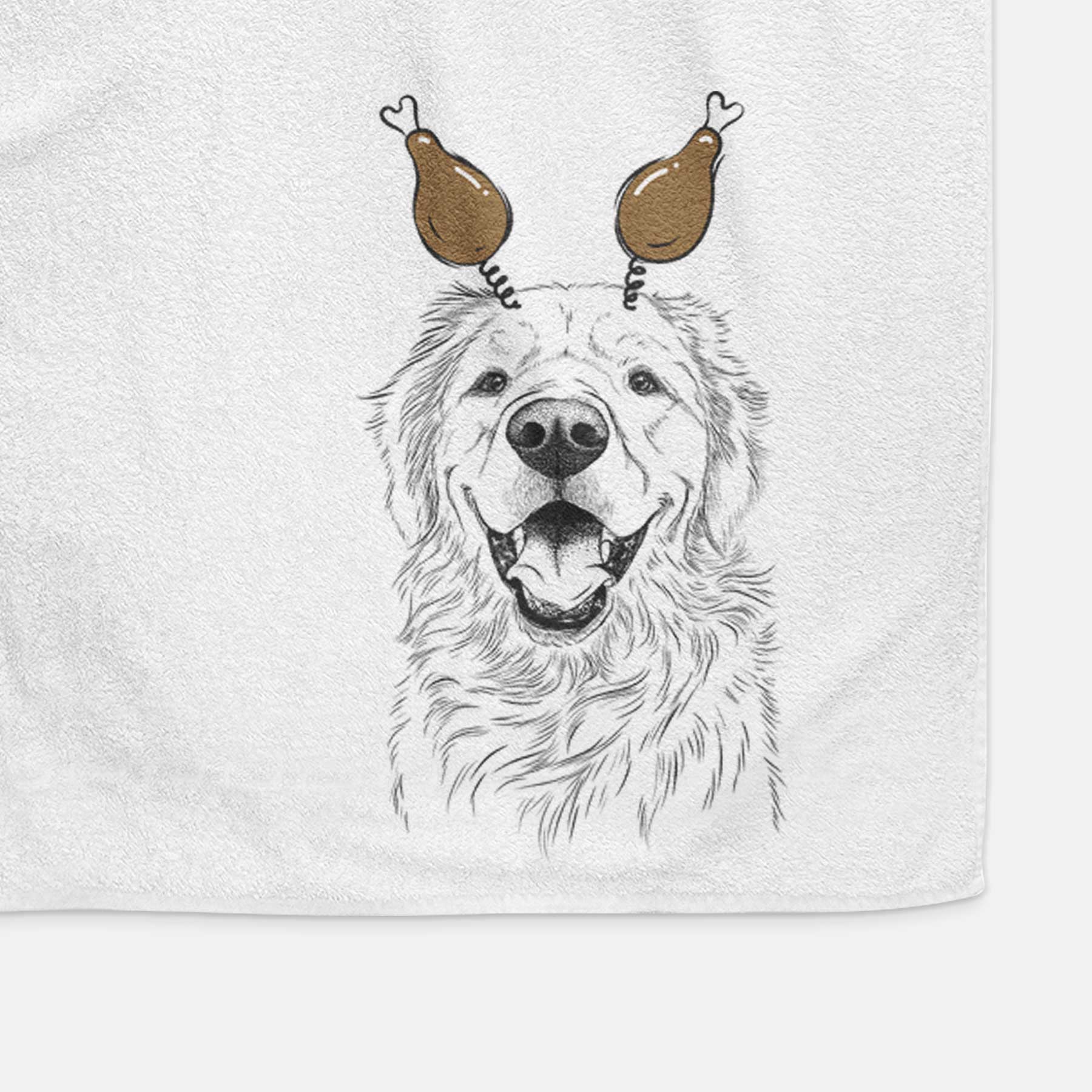 Roger the Golden Retriever Decorative Hand Towel