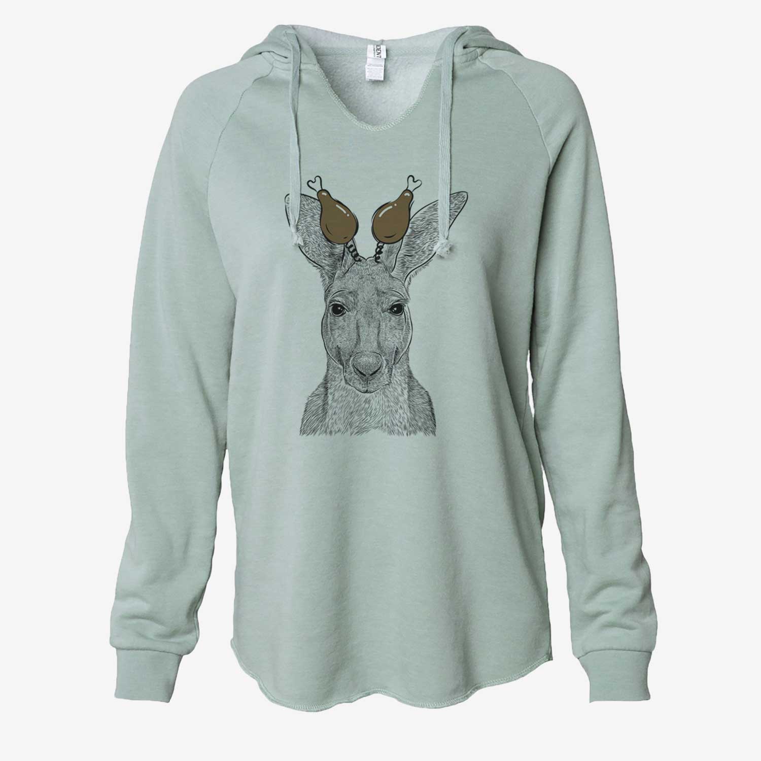 Thanksgiving Roger the Red Kangaroo - Cali Wave Hooded Sweatshirt