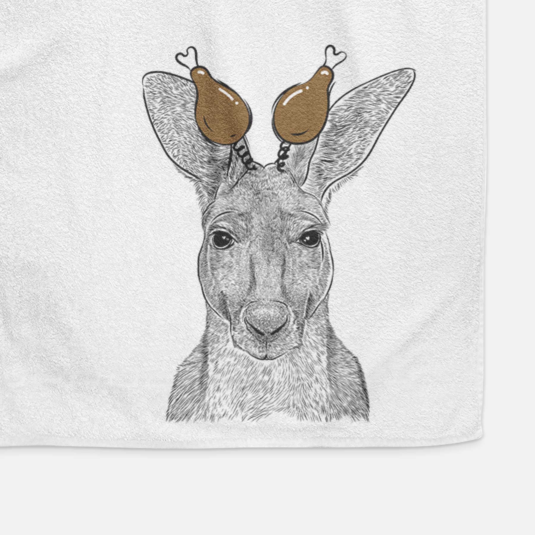 Roger the Red Kangaroo Decorative Hand Towel