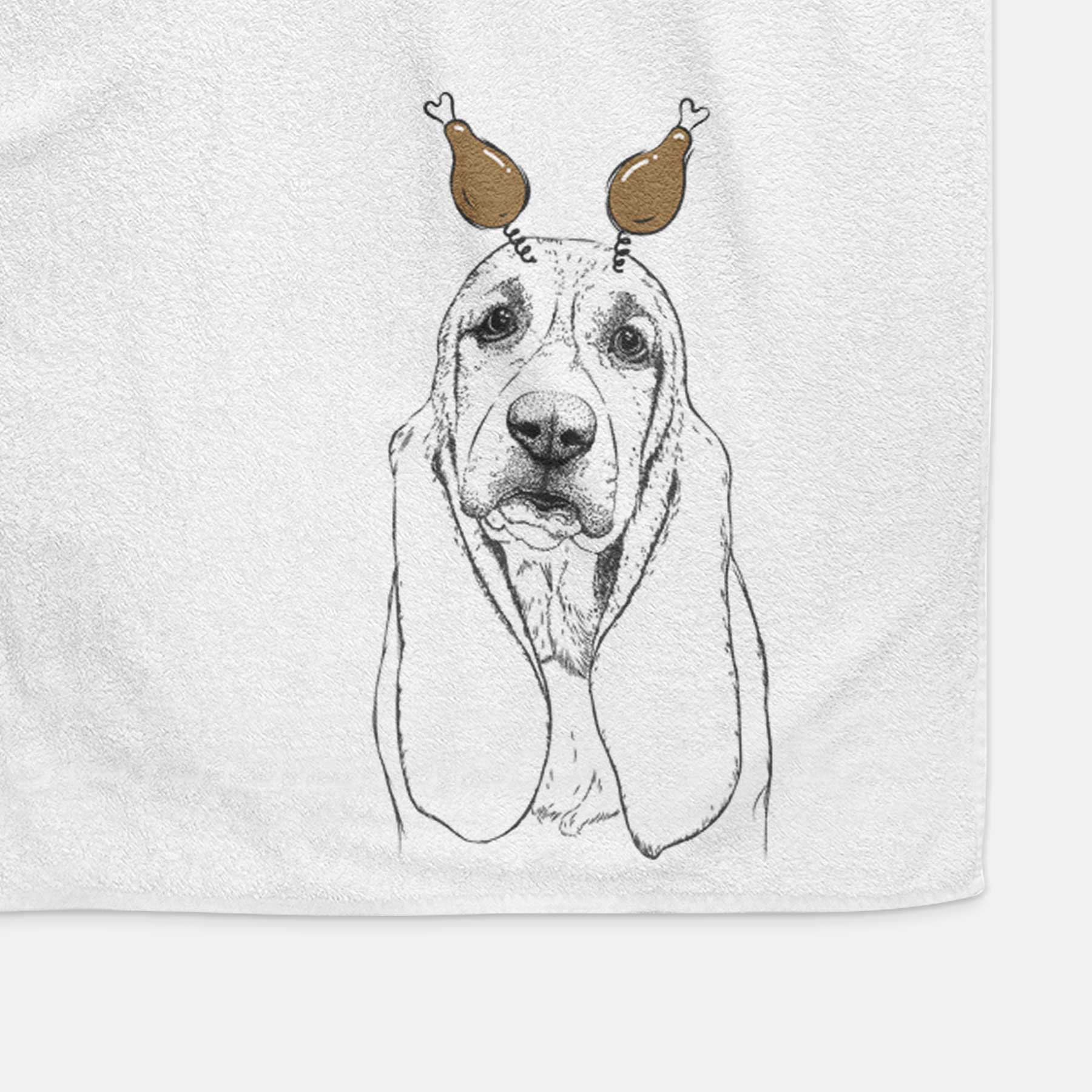 Rolo the Basset Hound Decorative Hand Towel