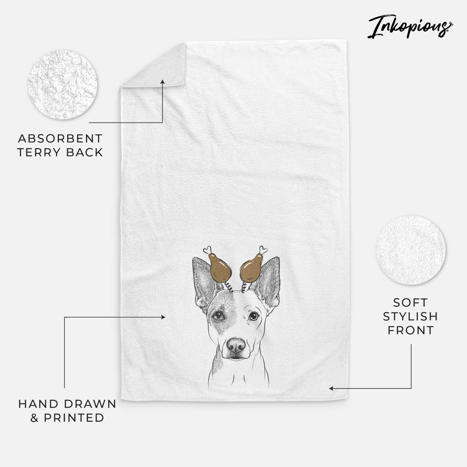 Roo the Mixed Breed Decorative Hand Towel