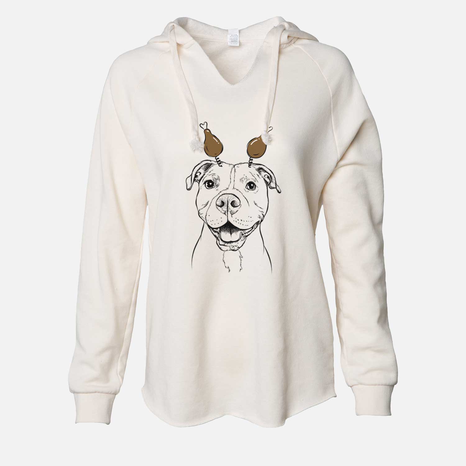 Thanksgiving Roscoe the Pitbull - Cali Wave Hooded Sweatshirt