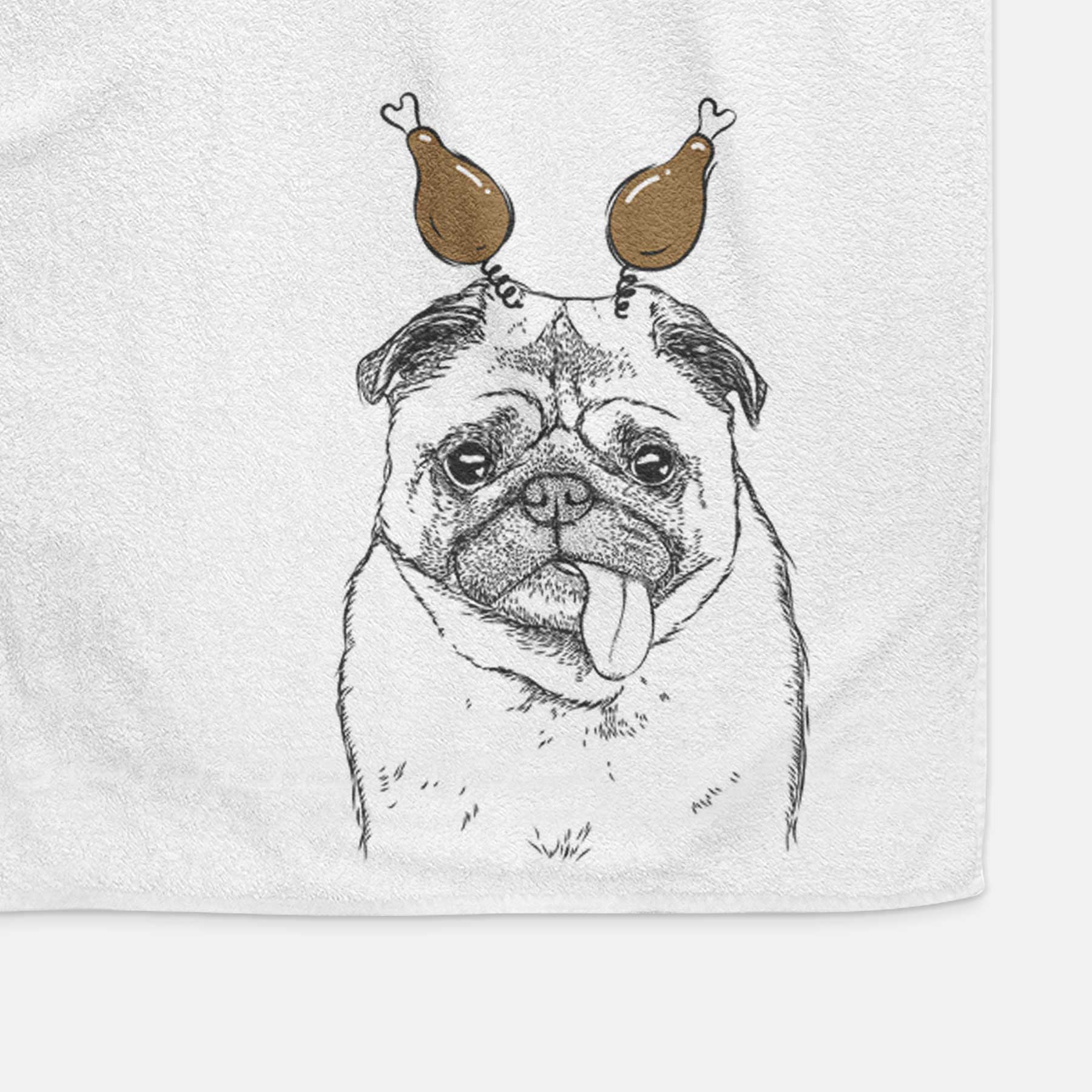 Rosie the Pug Decorative Hand Towel