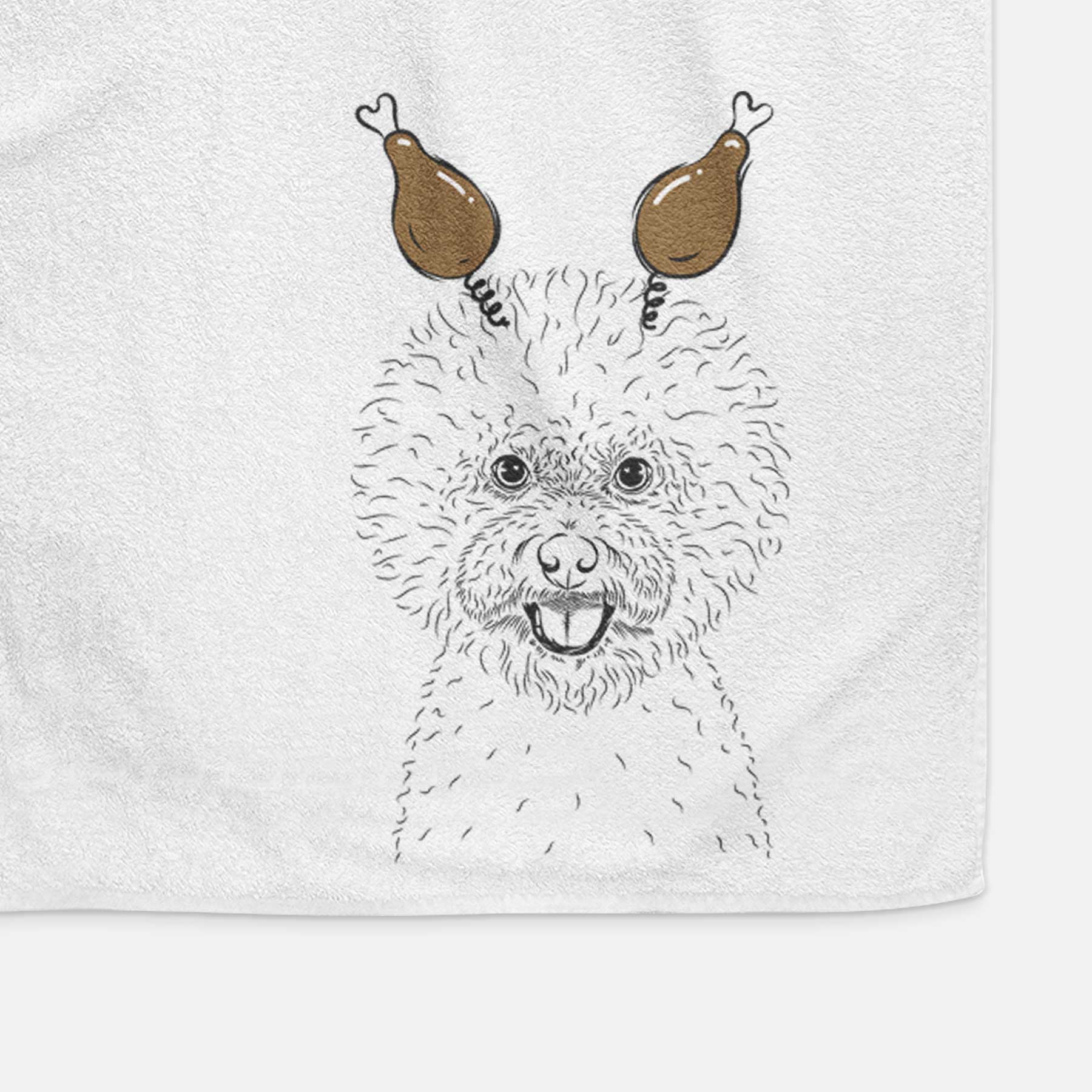 Ross the Bichon Frise Decorative Hand Towel