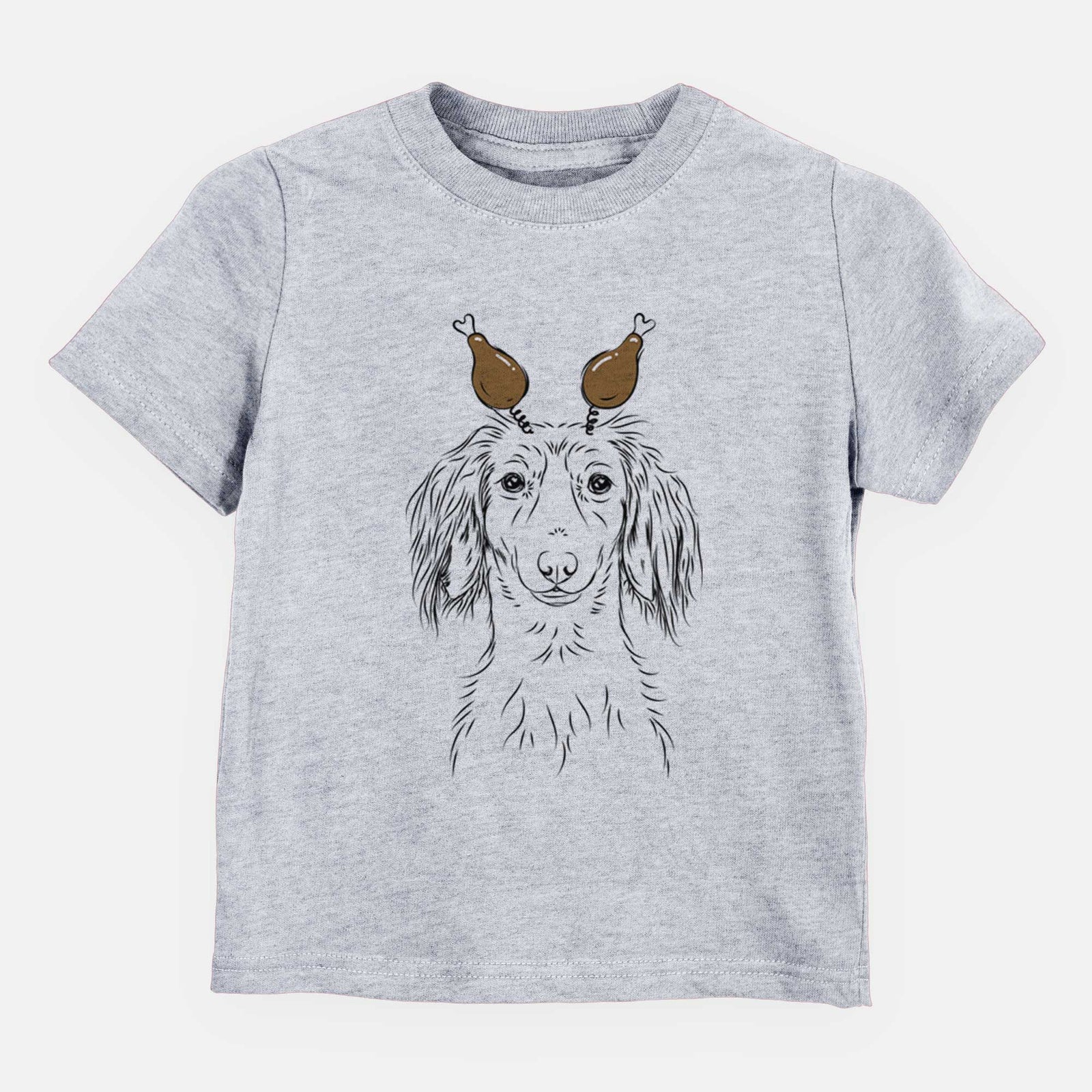 Thanksgiving Roux the Long Haired Dachshund - Kids/Youth/Toddler Shirt