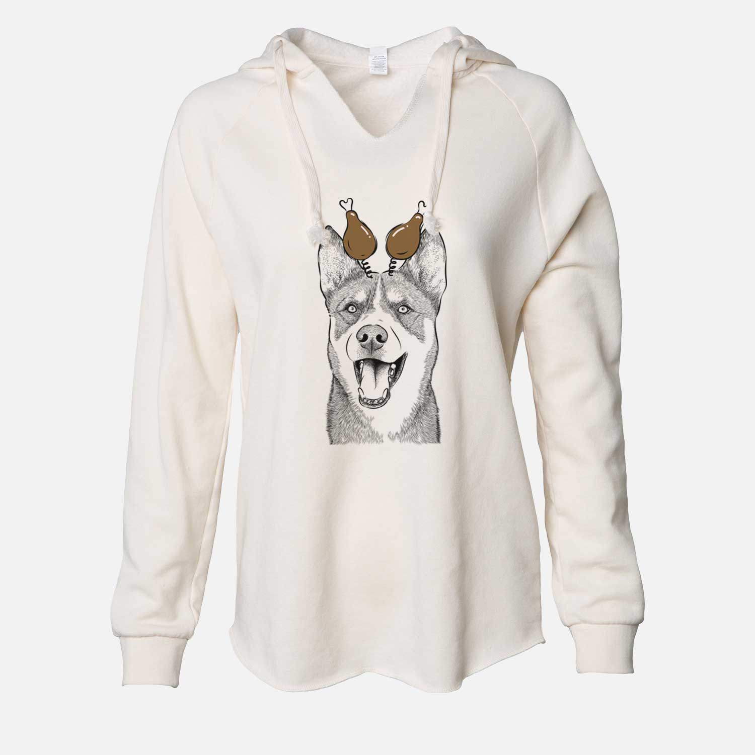 Thanksgiving Roux the Siberian Husky - Cali Wave Hooded Sweatshirt