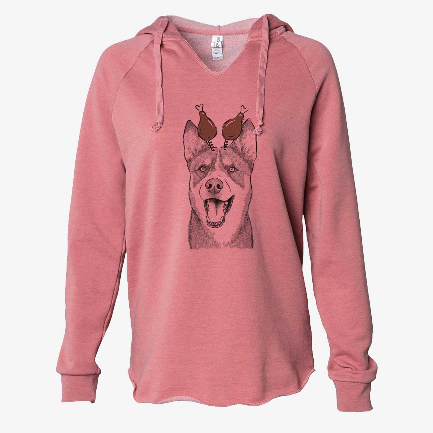 Thanksgiving Roux the Siberian Husky - Cali Wave Hooded Sweatshirt