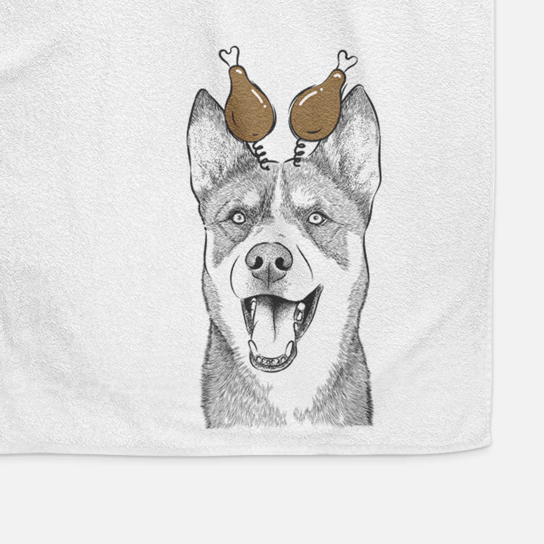 Roux the Siberian Husky Decorative Hand Towel