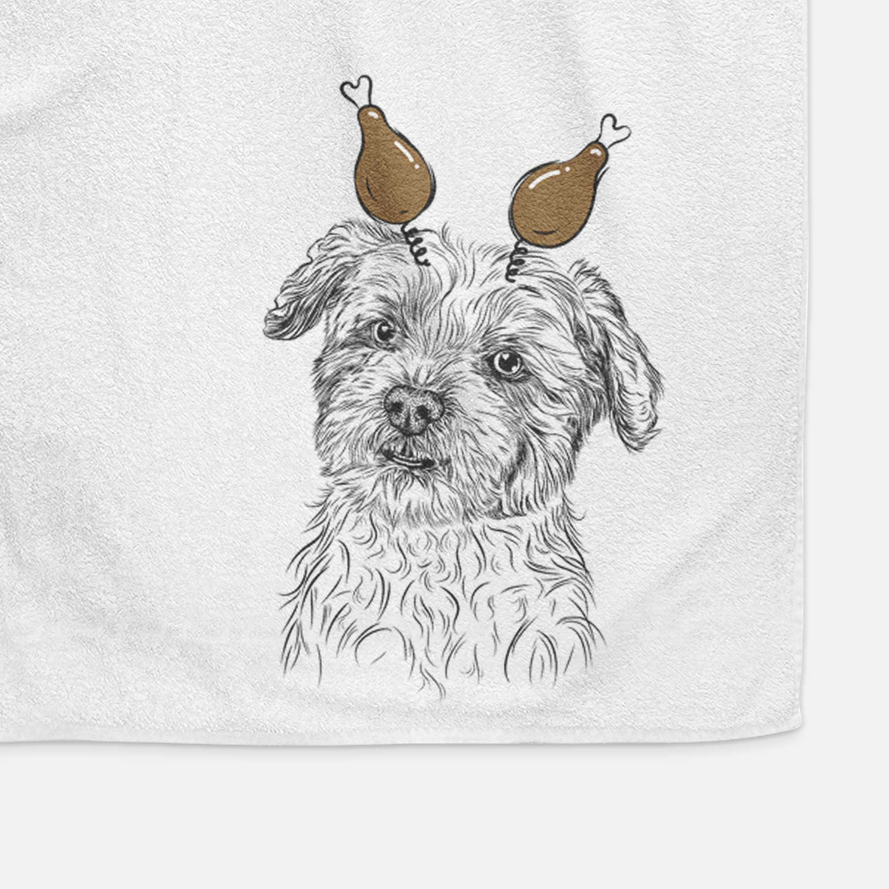 Roxie the Schnauzer Shih Tzu Mix Decorative Hand Towel