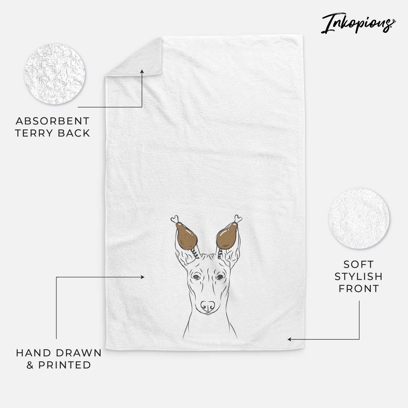 Ruadh the Pharaoh Hound Decorative Hand Towel