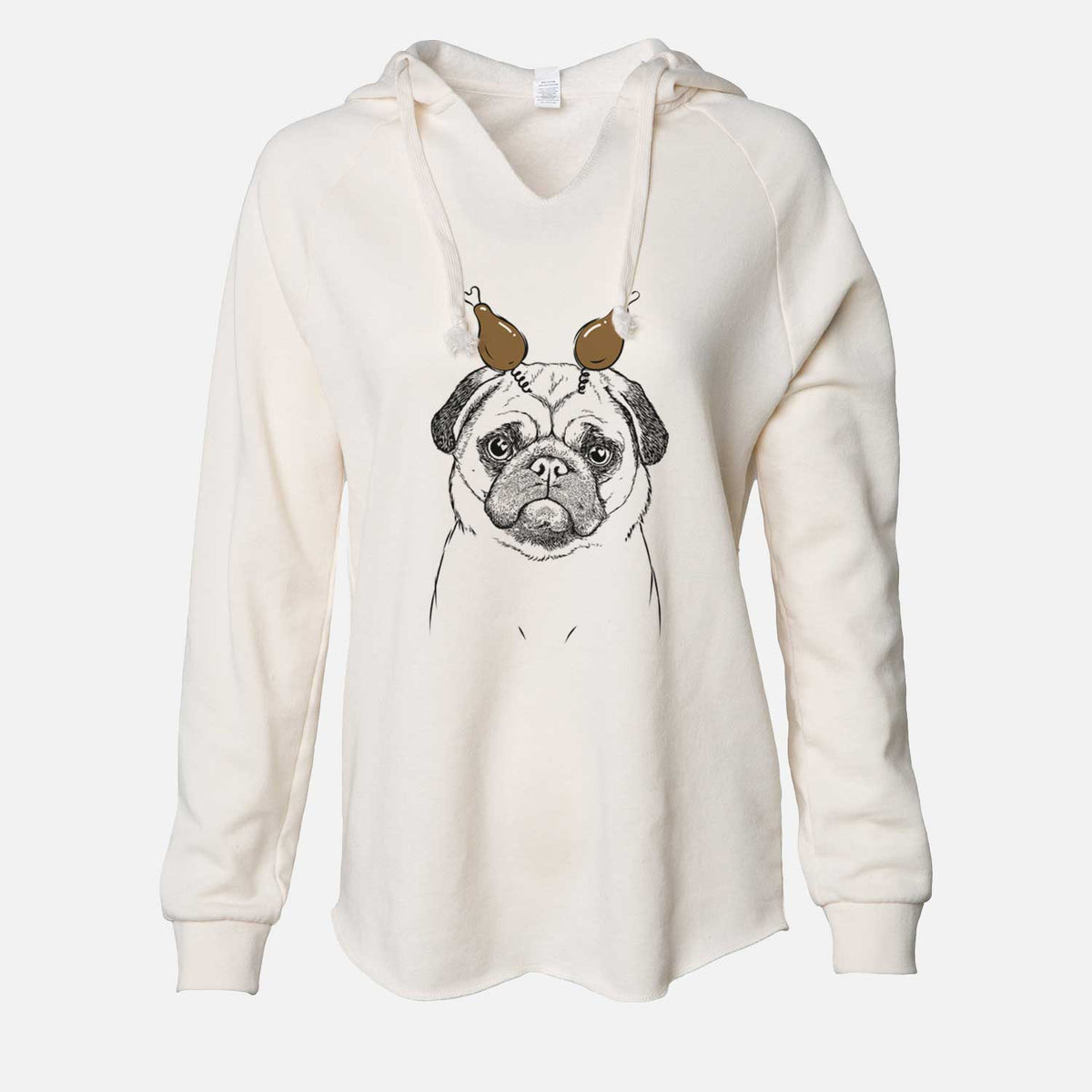 Thanksgiving Ruby the Pug - Cali Wave Hooded Sweatshirt