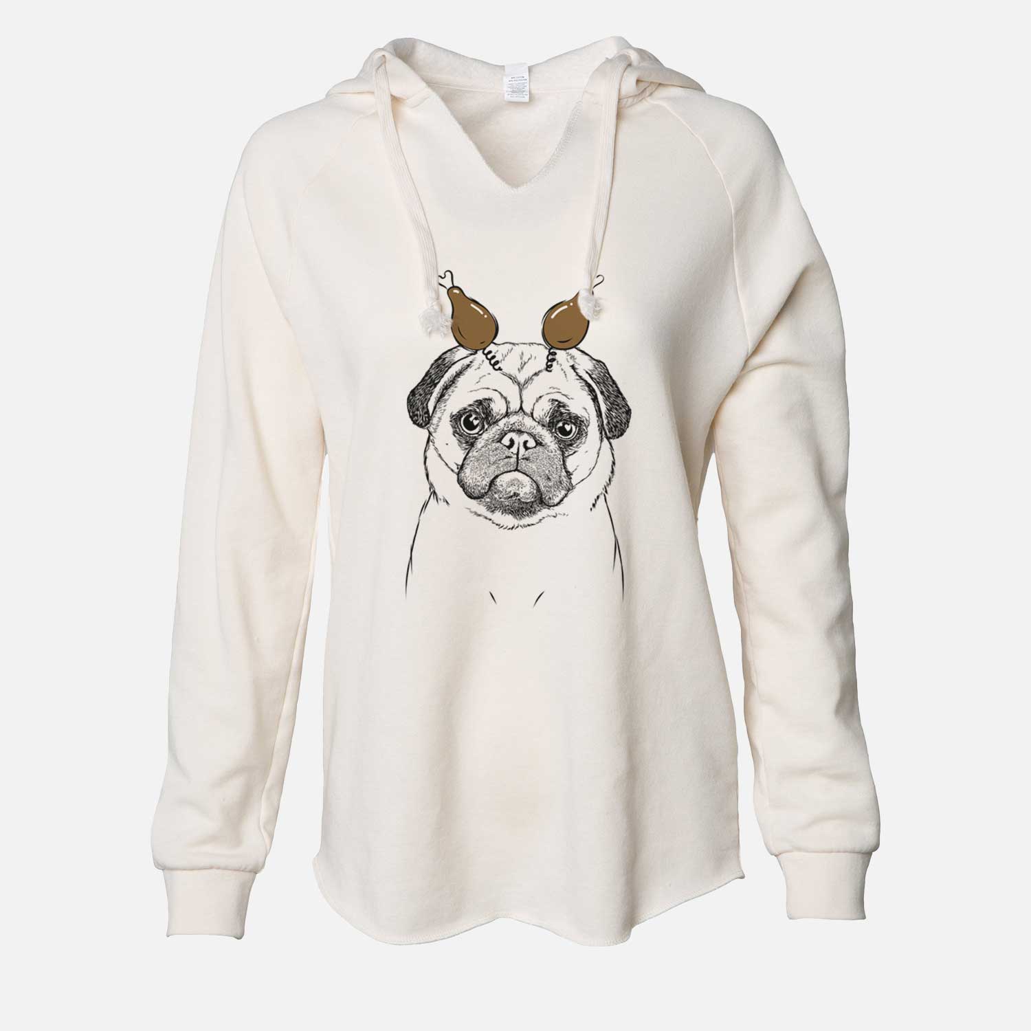 Thanksgiving Ruby the Pug - Cali Wave Hooded Sweatshirt