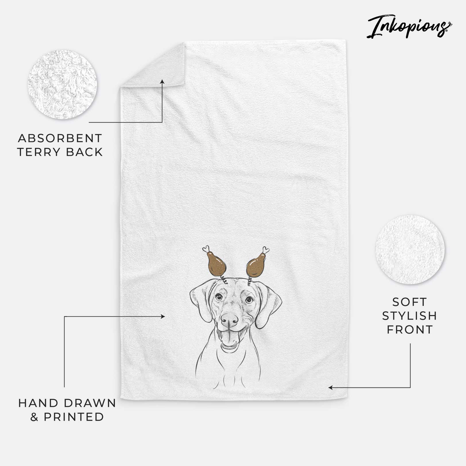 Ruby the Vizsla Decorative Hand Towel