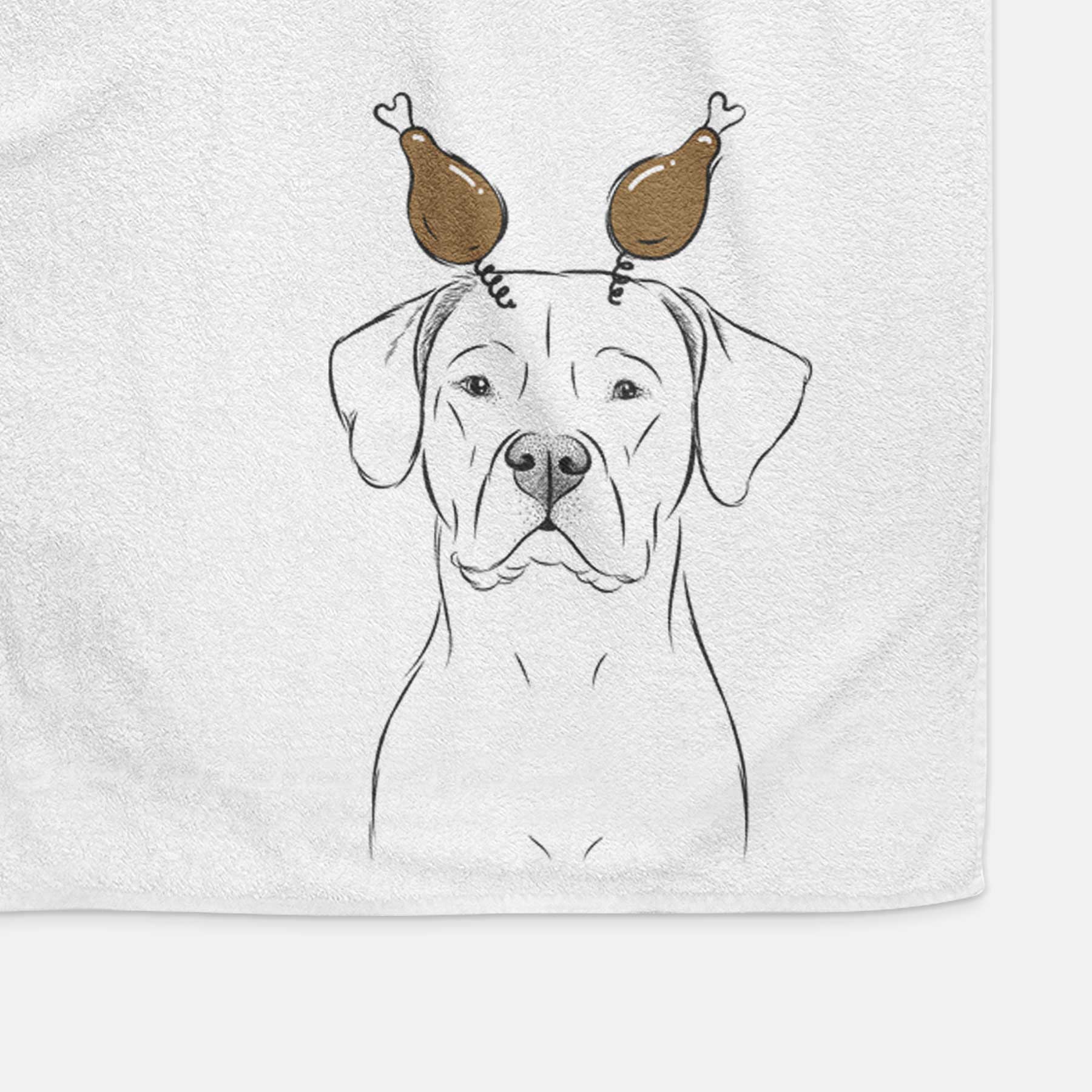 Rufio the Dogo Argentino Decorative Hand Towel