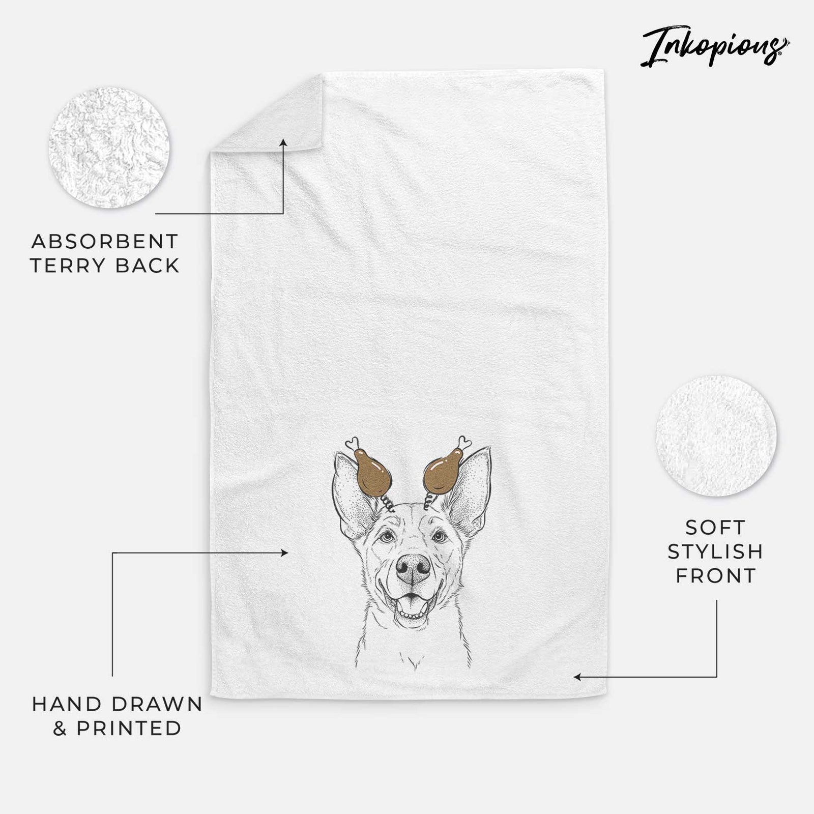 Rumley the Kelpie Mix Decorative Hand Towel