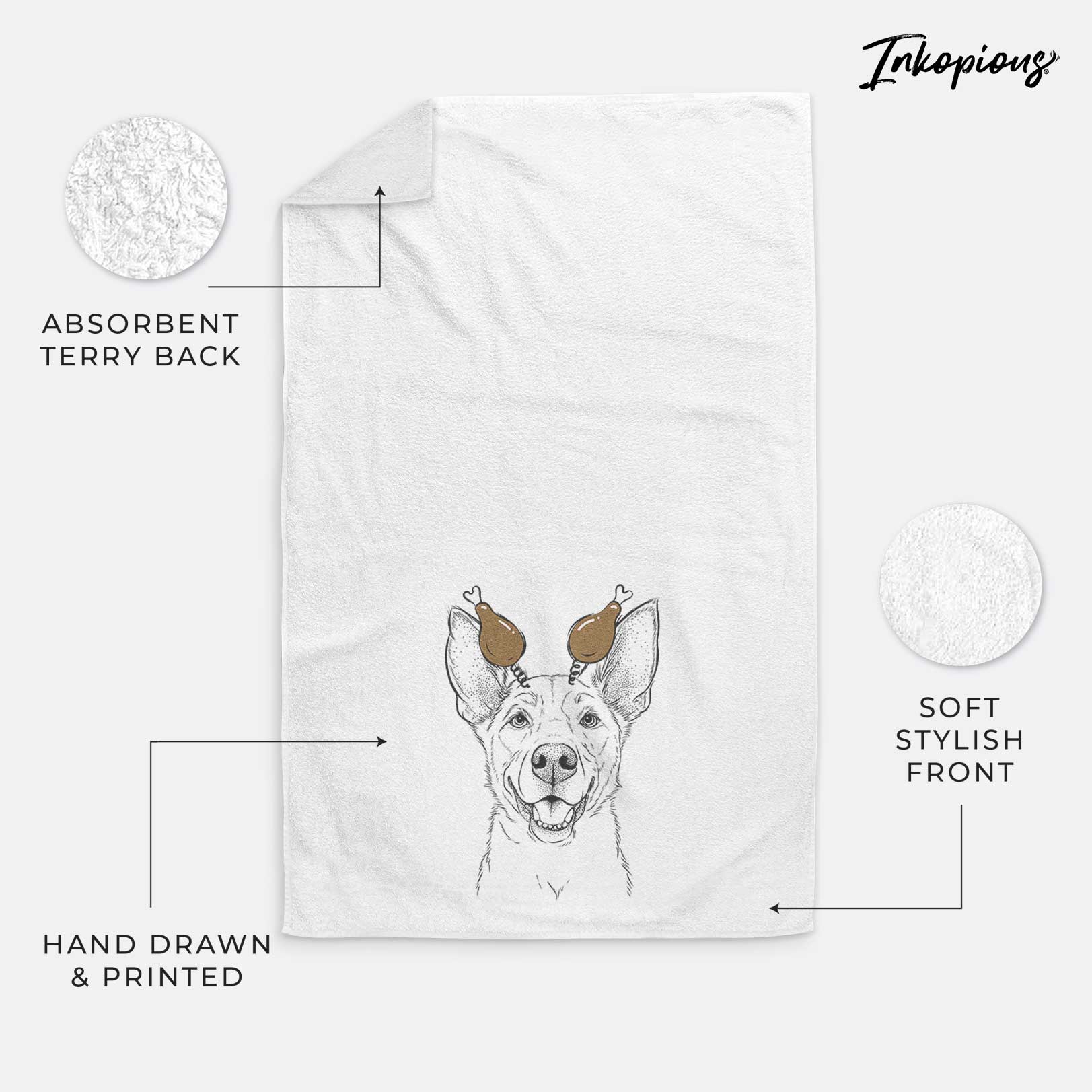 Rumley the Kelpie Mix Decorative Hand Towel