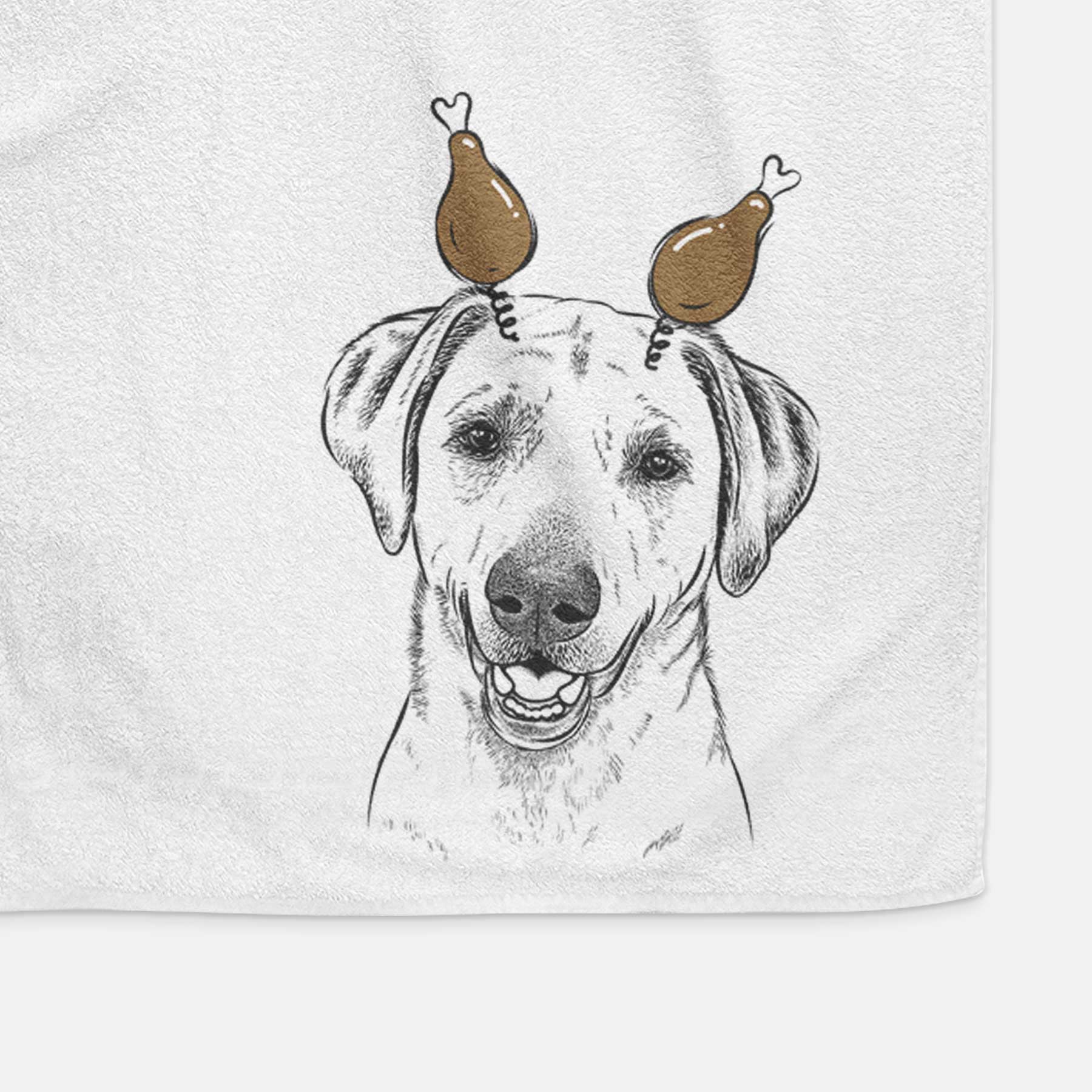 Rusty the Labrador Retriever Decorative Hand Towel