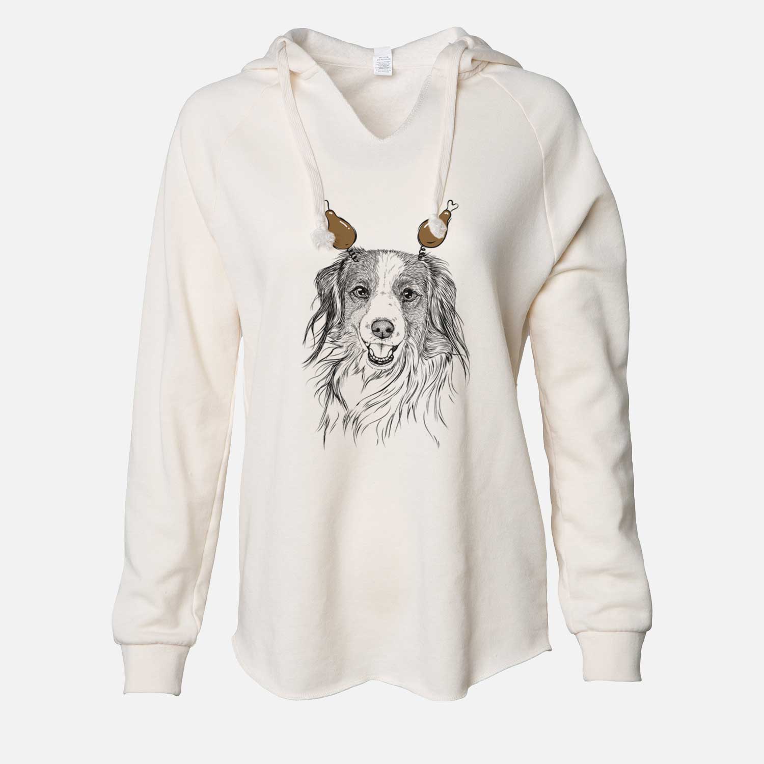 Thanksgiving Rutger the Nederlandse Kooikerhondje - Cali Wave Hooded Sweatshirt