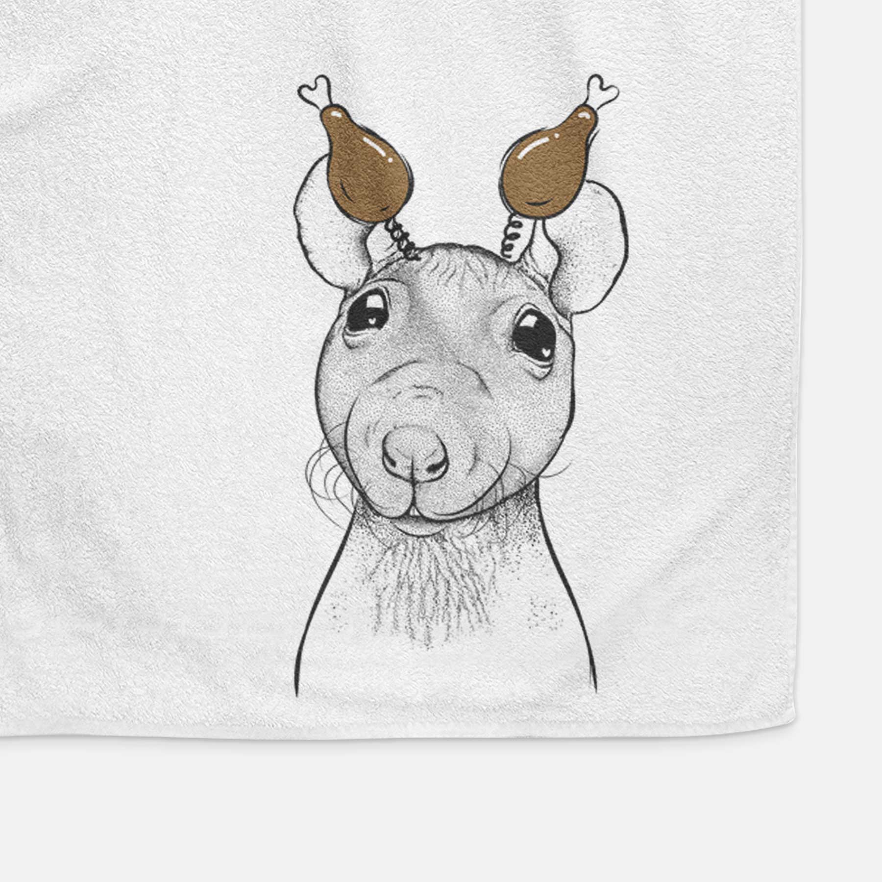 Ruthie the Hairless Rat Decorative Hand Towel