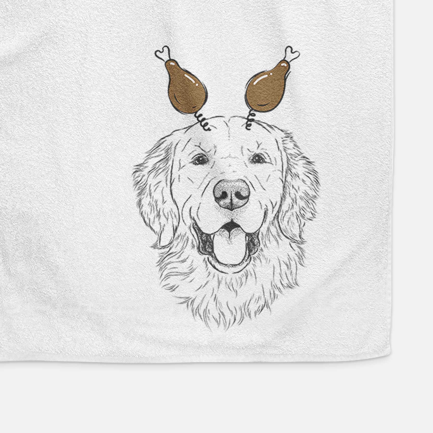 Sam the Golden Retriever Decorative Hand Towel