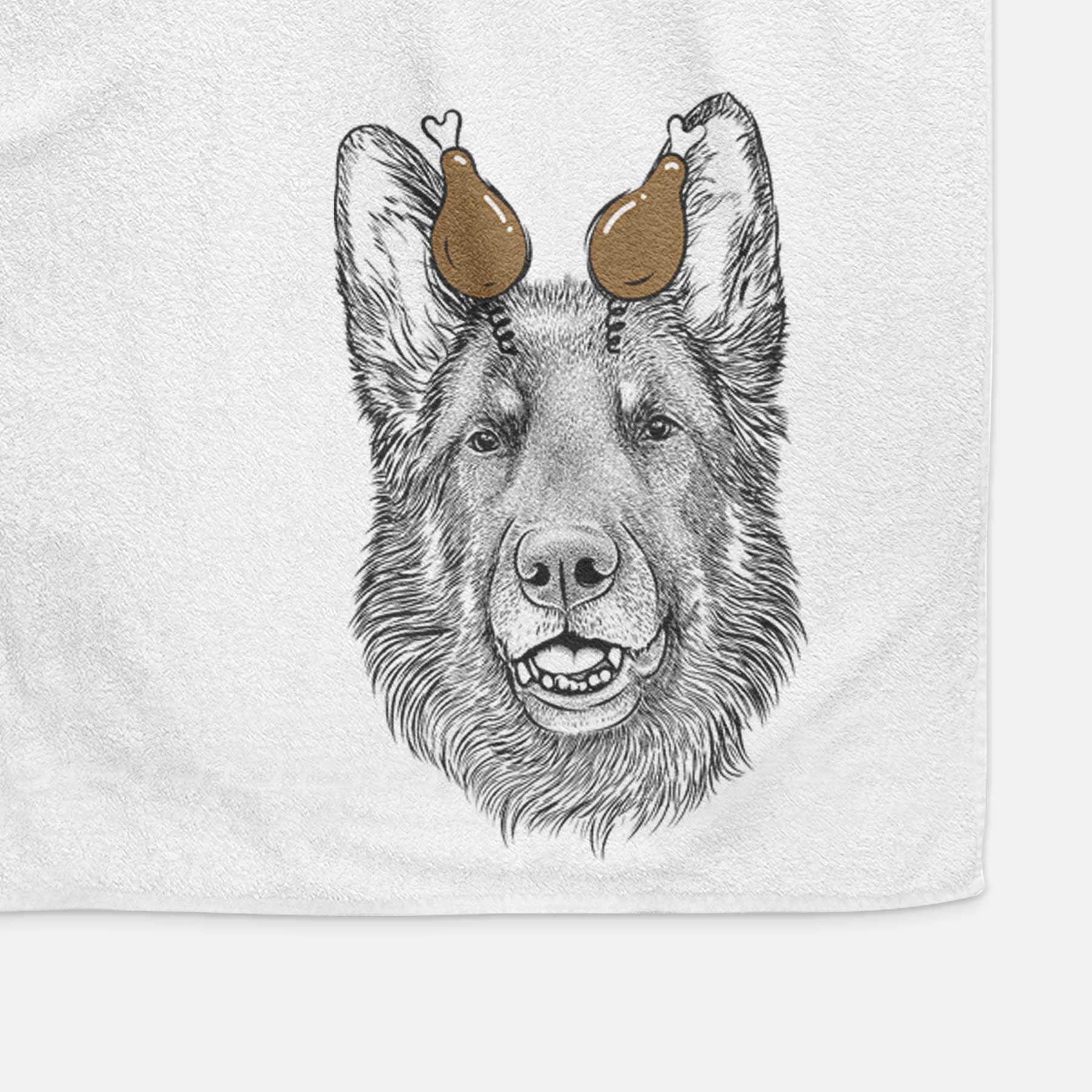 Sammie the German Shepherd Decorative Hand Towel