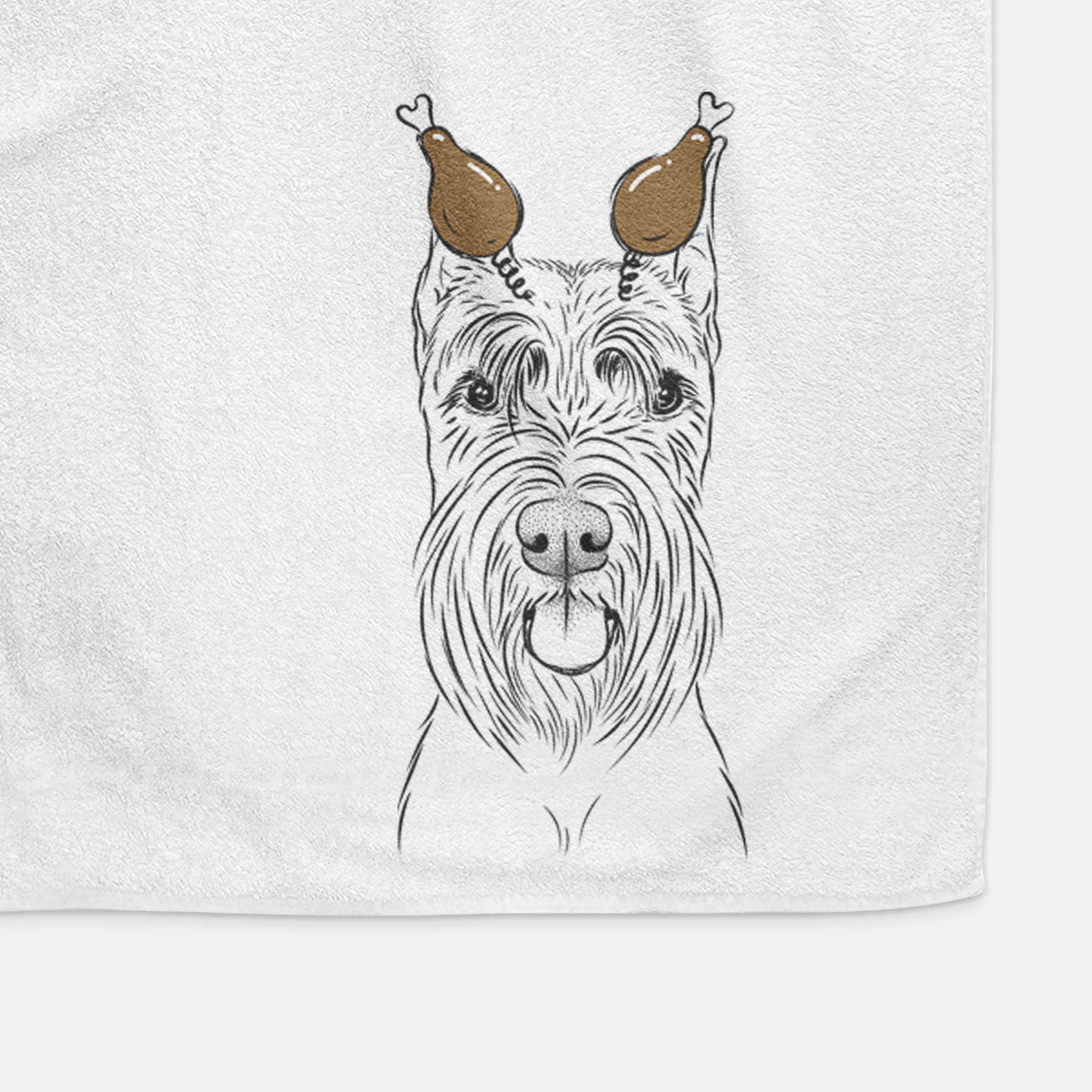 Samuel the Standard Schnauzer Decorative Hand Towel