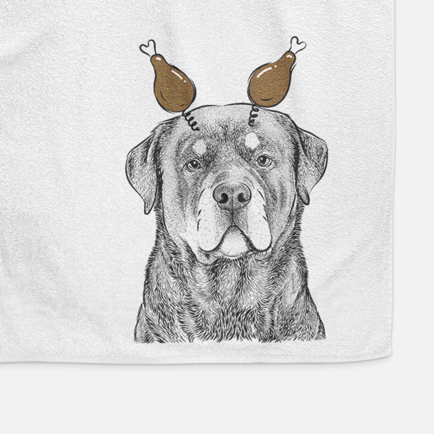 Sarge the Rottweiler Decorative Hand Towel