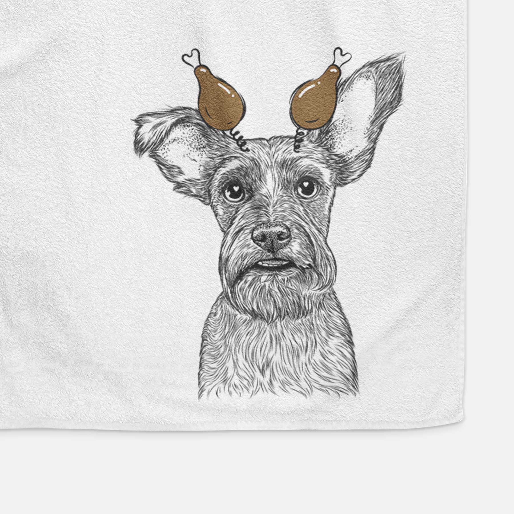 Sawyer the Snorkie Decorative Hand Towel