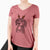 Thanksgiving Scarlett the Beagle - Women's V-neck Shirt