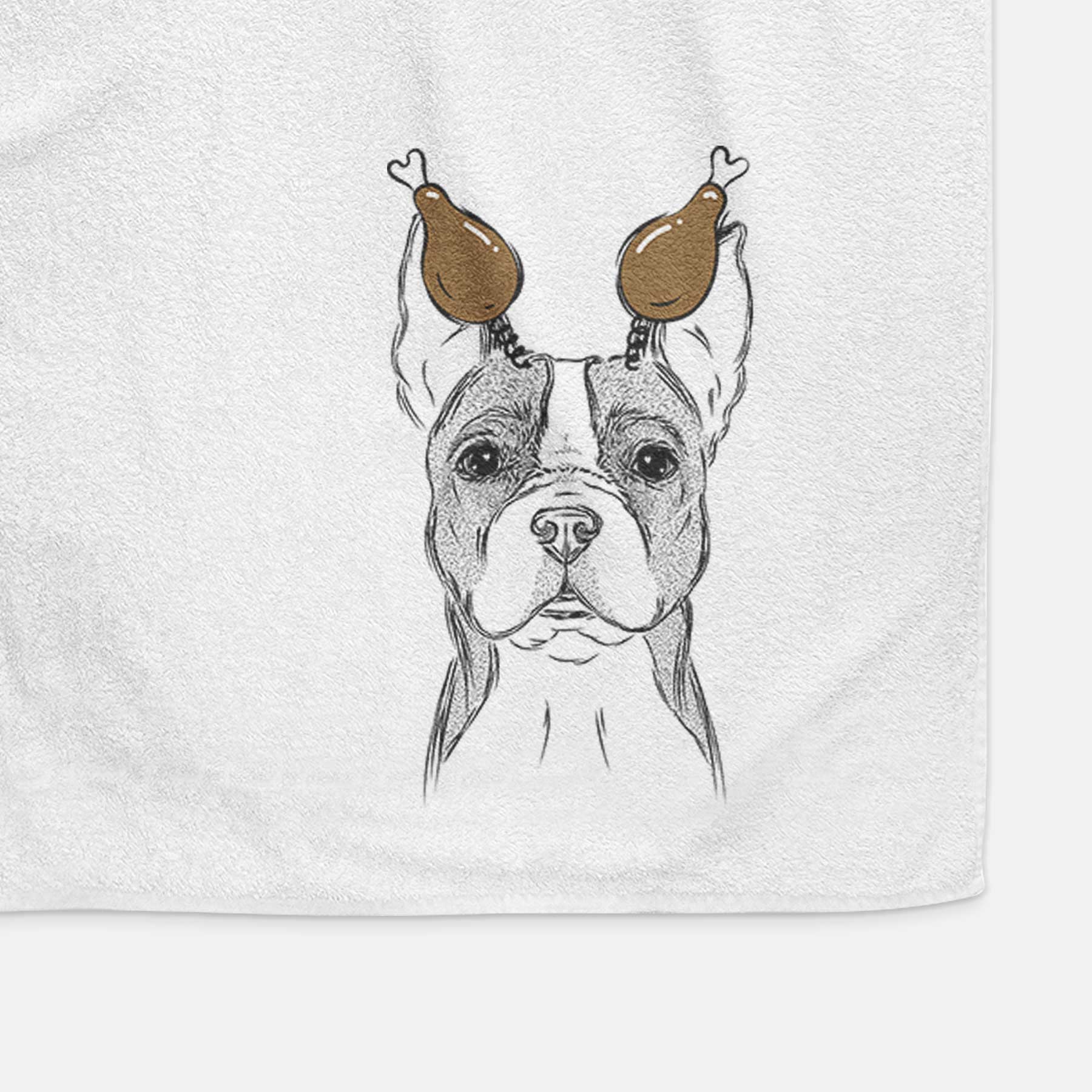 Scout the Boston Terrier Decorative Hand Towel