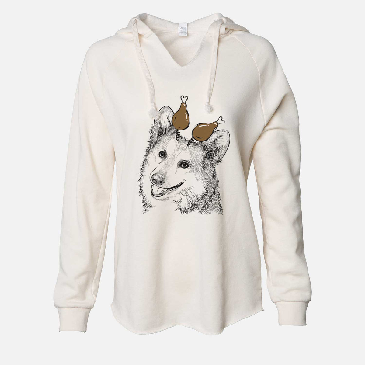Thanksgiving Scout the Pembroke Welsh Corgi - Cali Wave Hooded Sweatshirt