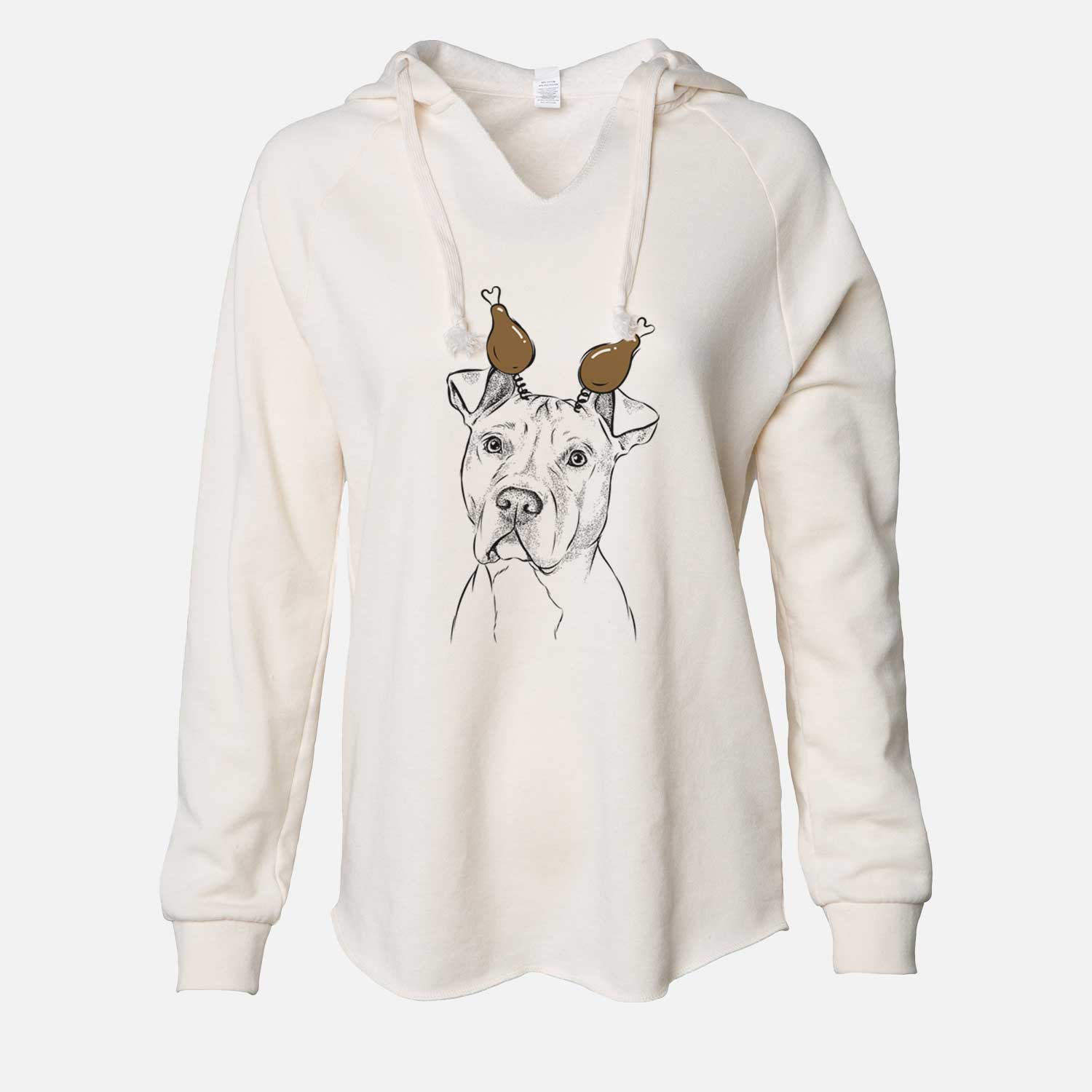 Thanksgiving Scraps the American Staffordshire Mix - Cali Wave Hooded Sweatshirt