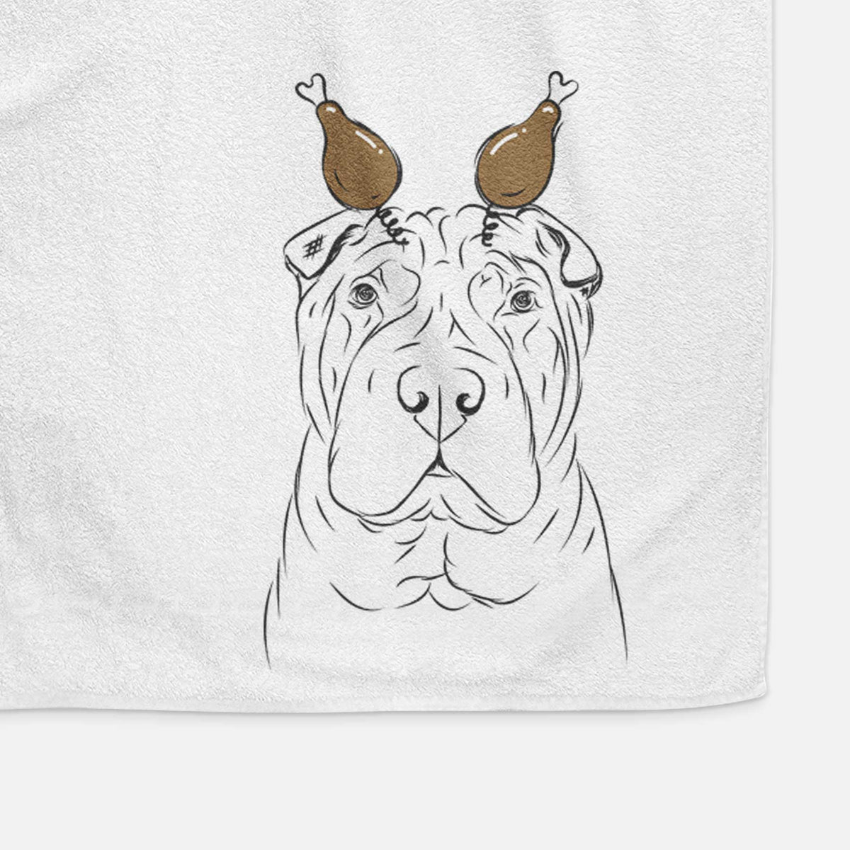 Sharpy the Shar Pei Decorative Hand Towel