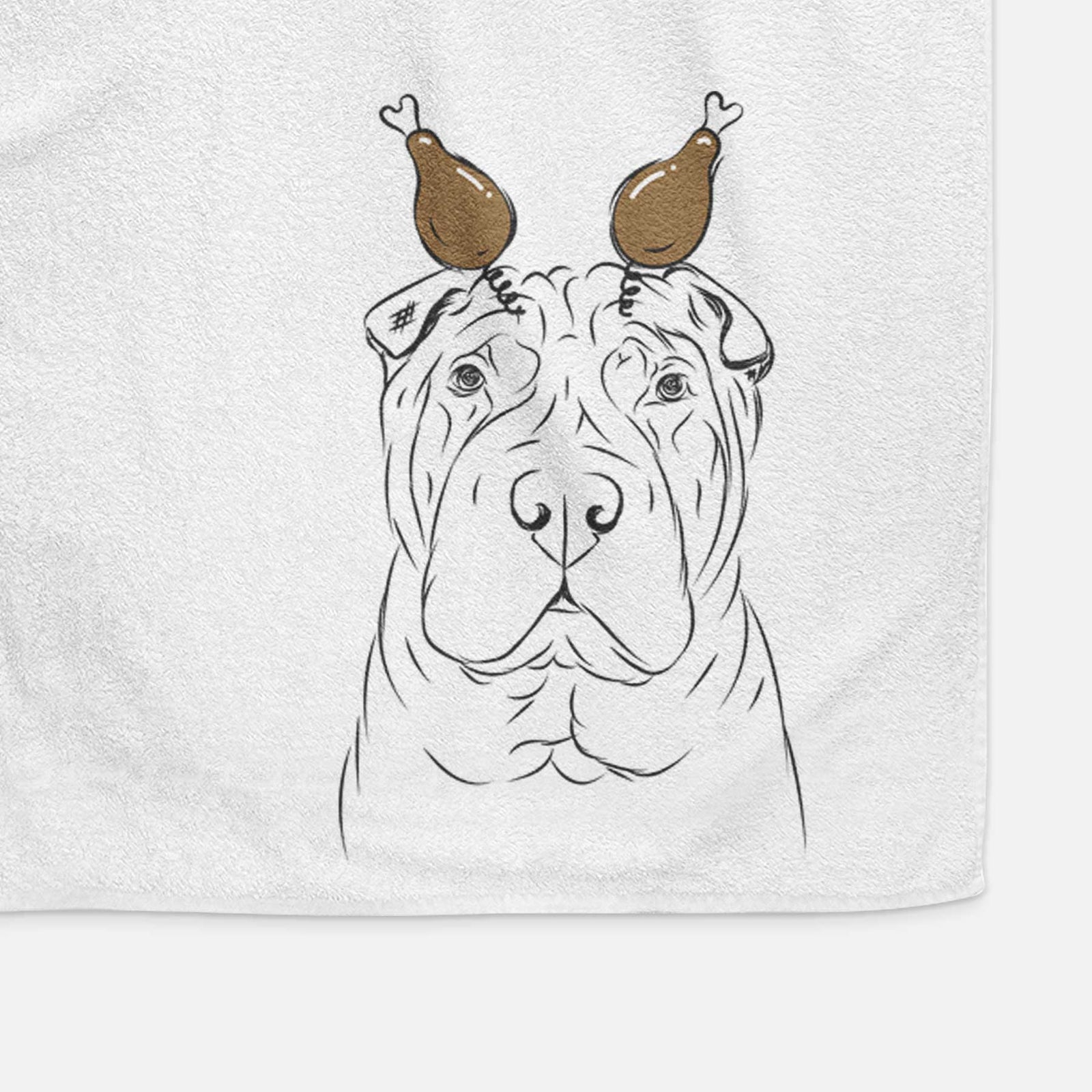 Sharpy the Shar Pei Decorative Hand Towel