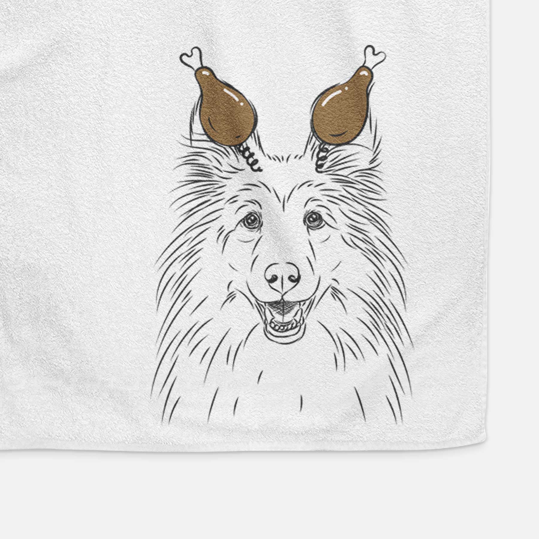 Sheldon the Shetland Sheepdog Decorative Hand Towel