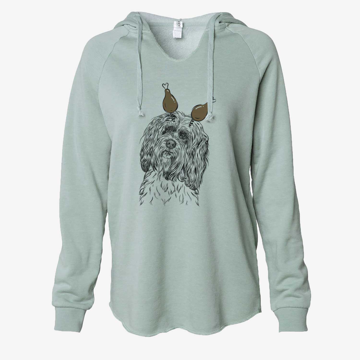 Thanksgiving Shenpa the Tibetan Terrier - Cali Wave Hooded Sweatshirt