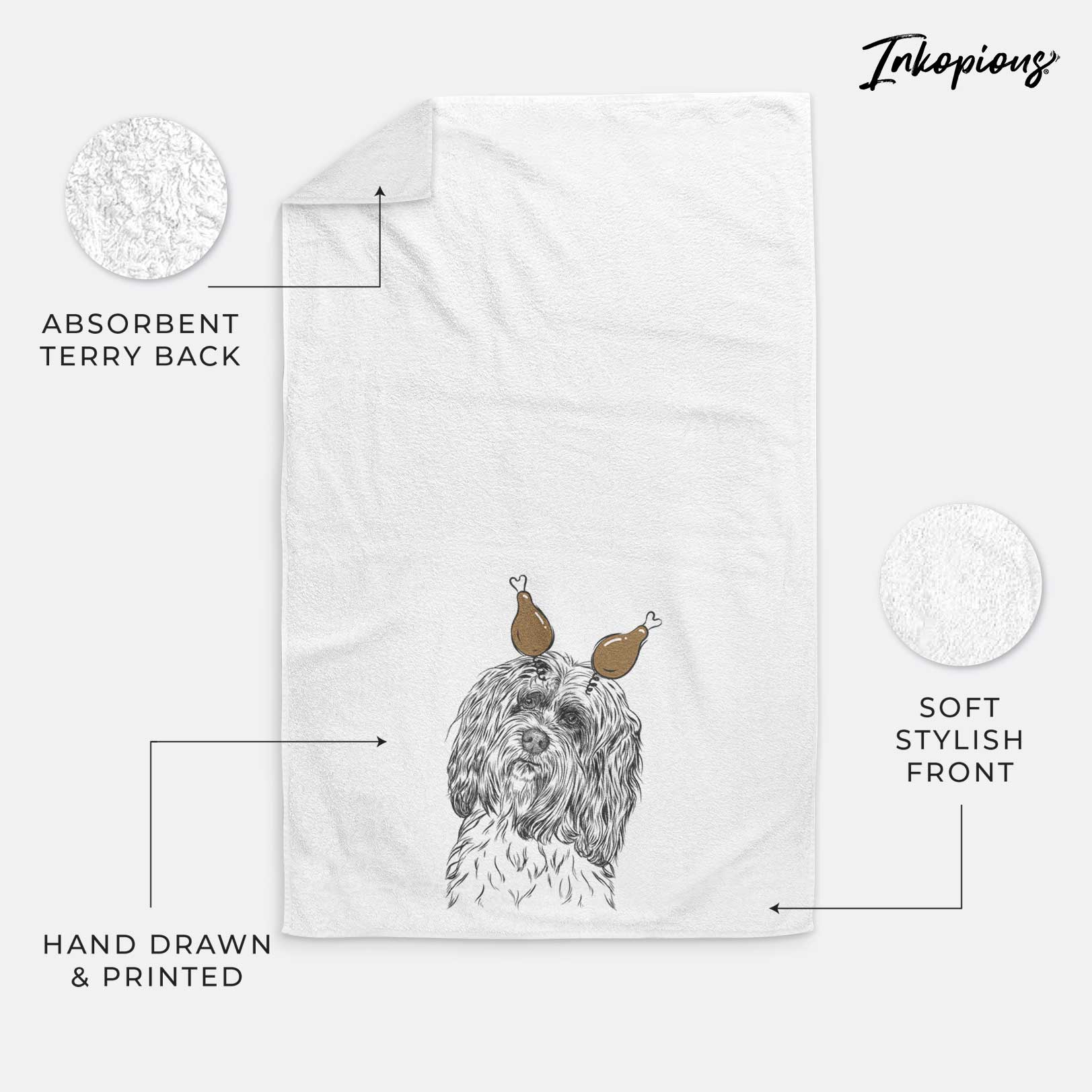 Shenpa the Tibetan Terrier Decorative Hand Towel