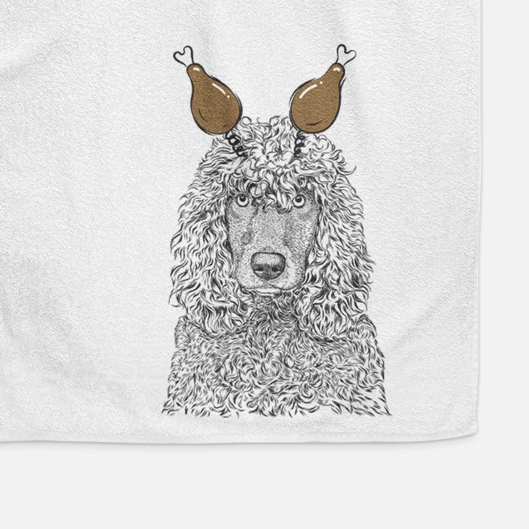 Shilo the Irish Water Spaniel Decorative Hand Towel